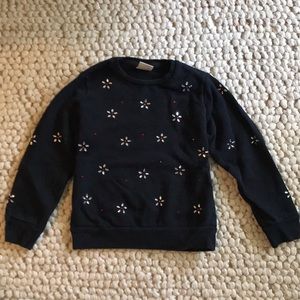 Zara black bejeweled sweatshirt